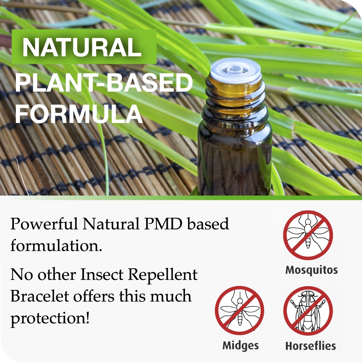 Mosquito Repellent Bracelet - Black (Large)