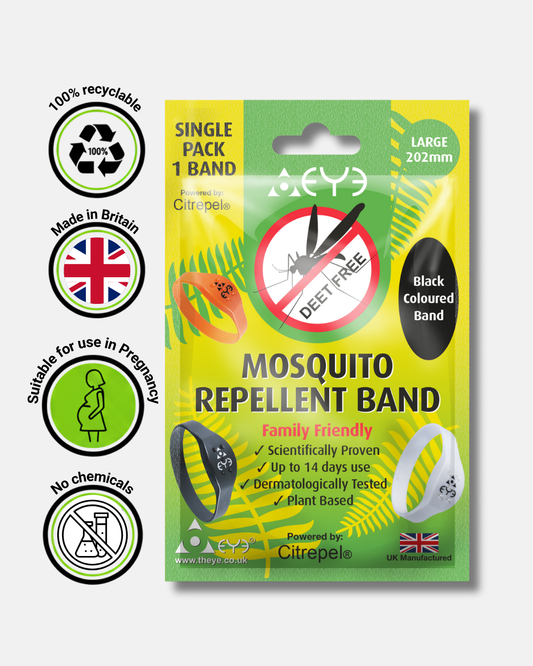 Mosquito Repellent Bracelet - Black (Large)