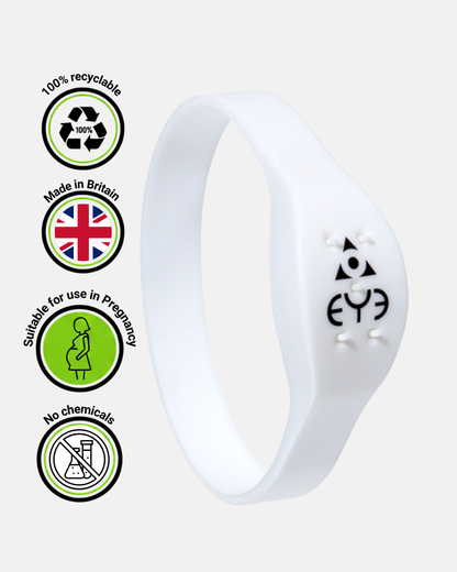 Mosquito Repellent Bracelet - White (Small) | Family Friendly | DEET-Free