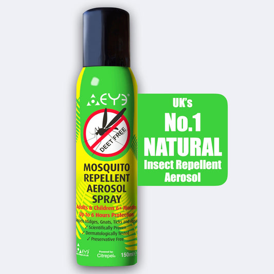 Natural Mosquito & Insect Repellent Aerosol Spray 150ml | Family Friendly DEET-Free