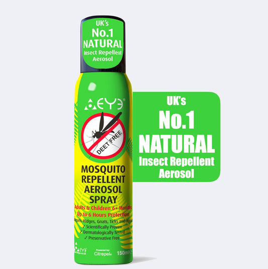 Natural Mosquito & Insect Repellent Aerosol Spray 150ml | Family Friendly DEET-Free