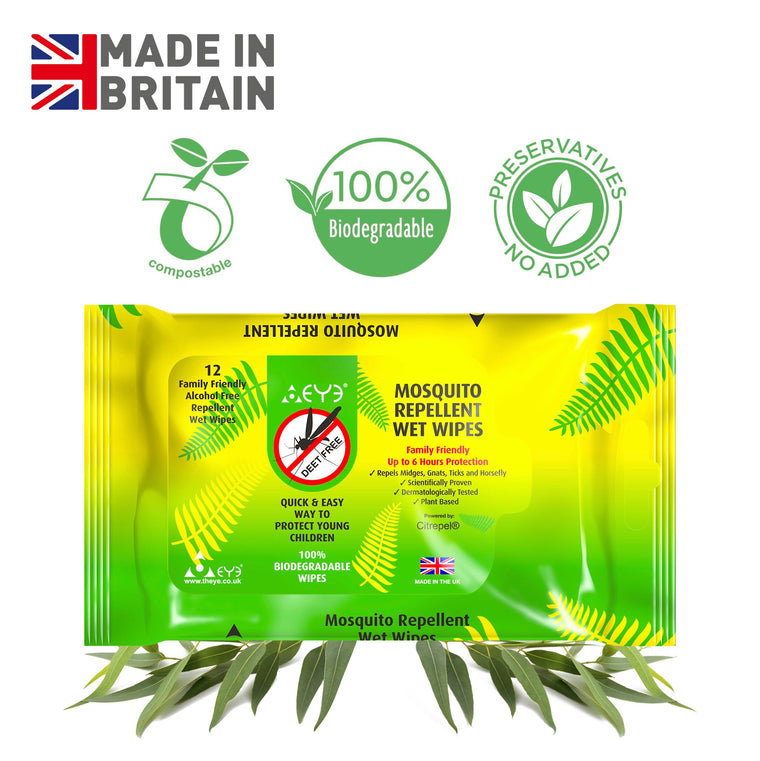 Mosquito Repellent Wet Wipes - 12 pack
