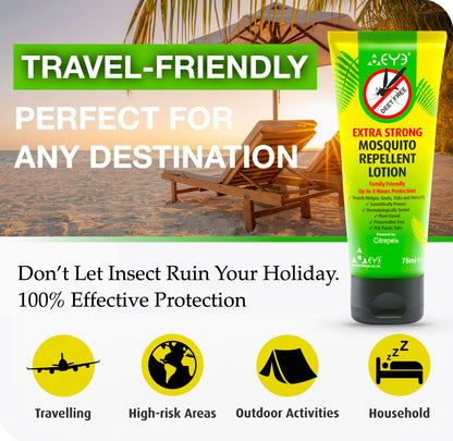 Mosquito Repellent Lotion & Mosquito Repellent Travel Spray Bundle | Tropical Strength