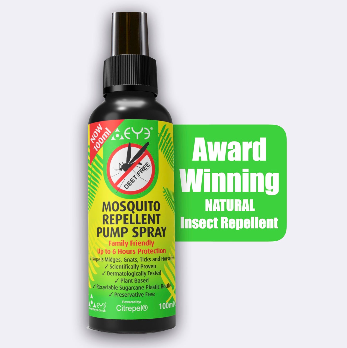 Natural Mosquito & Insect Repellent Pump Spay 100ml | 6 Hour Protection