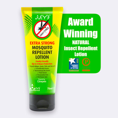 Natural Mosquito & Insect Repellent Lotion 75ml | Tropical Strength 8 Hour Protection