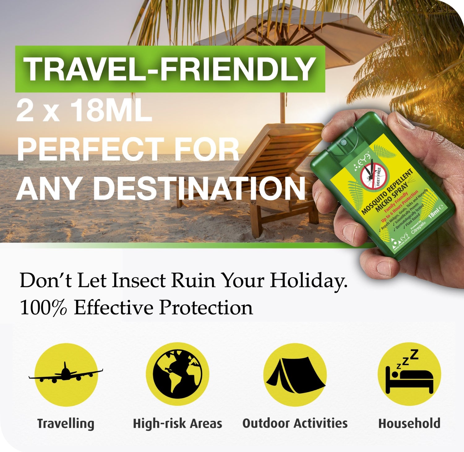 Mosquito Repellent Micro Spray two pack